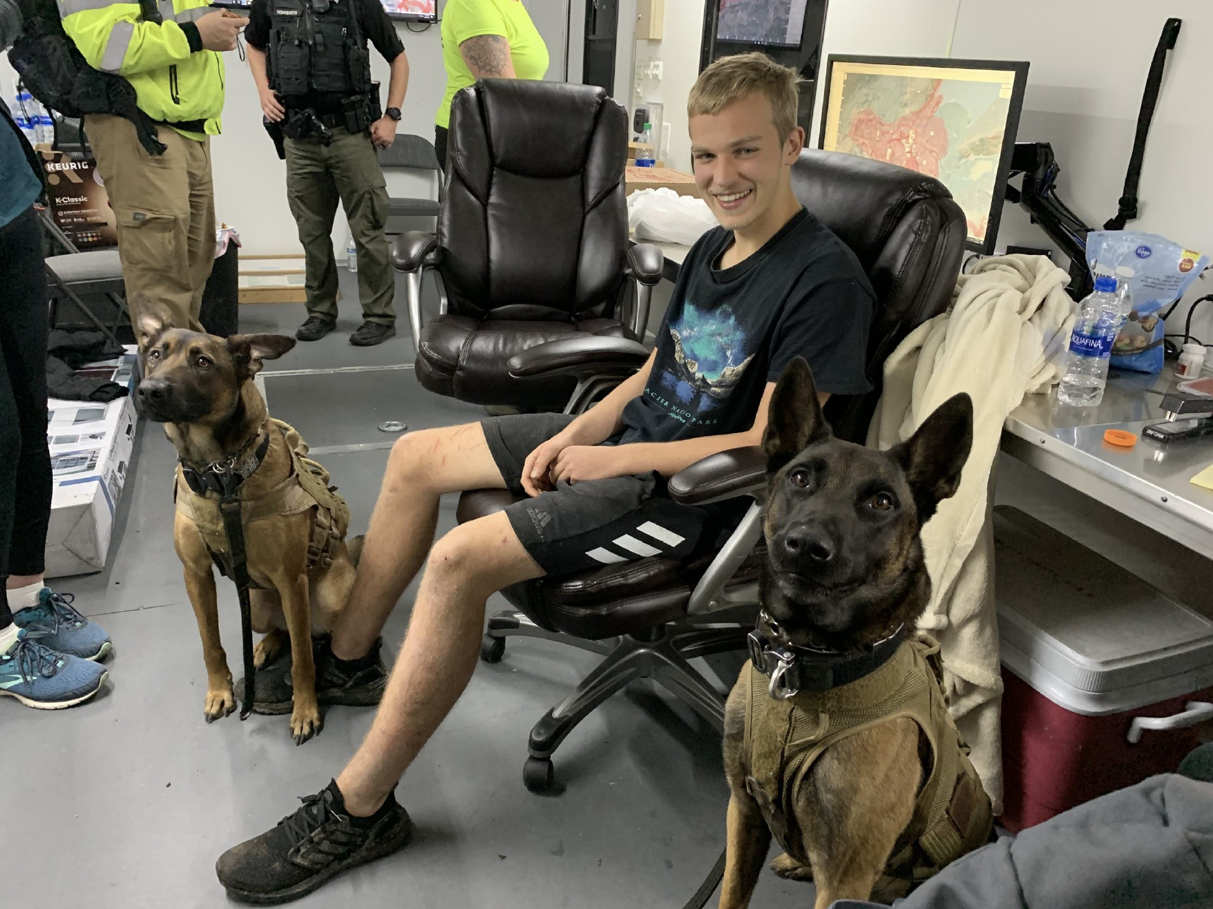 Anthony Mancuso with K9 Jax and K9 Blue